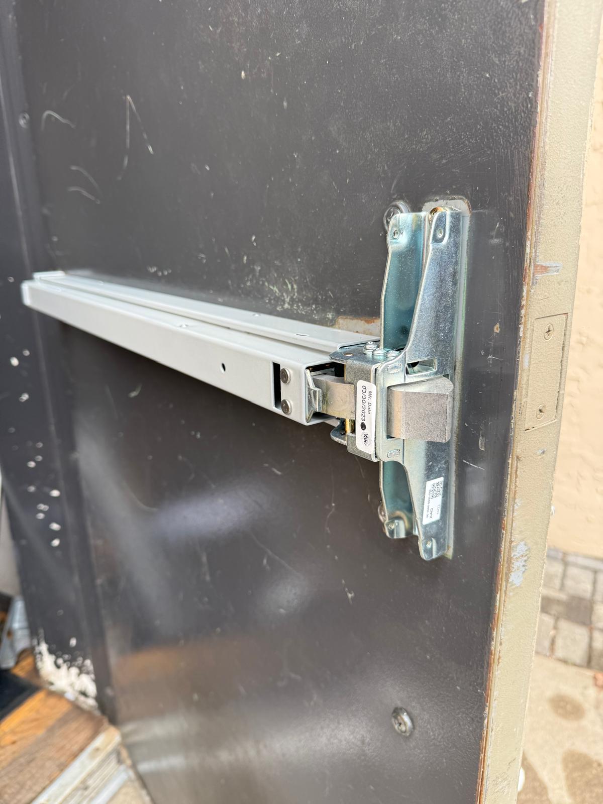 New Panic bar installed on a business door on mainstreet in Hopkins MN (7)