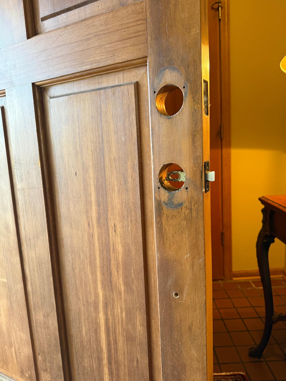 Before and after front door locks change (2)